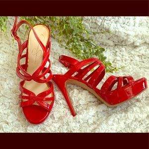 Women’s 8.5  Jessica Simpson Red high heels